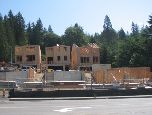 Houses under construction